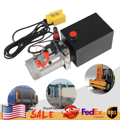 #ad 12V 8 Quart Double Acting Hydraulic Electric Pump with Remote Control $184.86