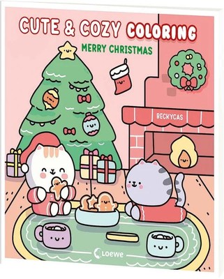 Cute & Cozy Coloring - Merry Christmas Malbuch für Erwachsene, Teenager und K...