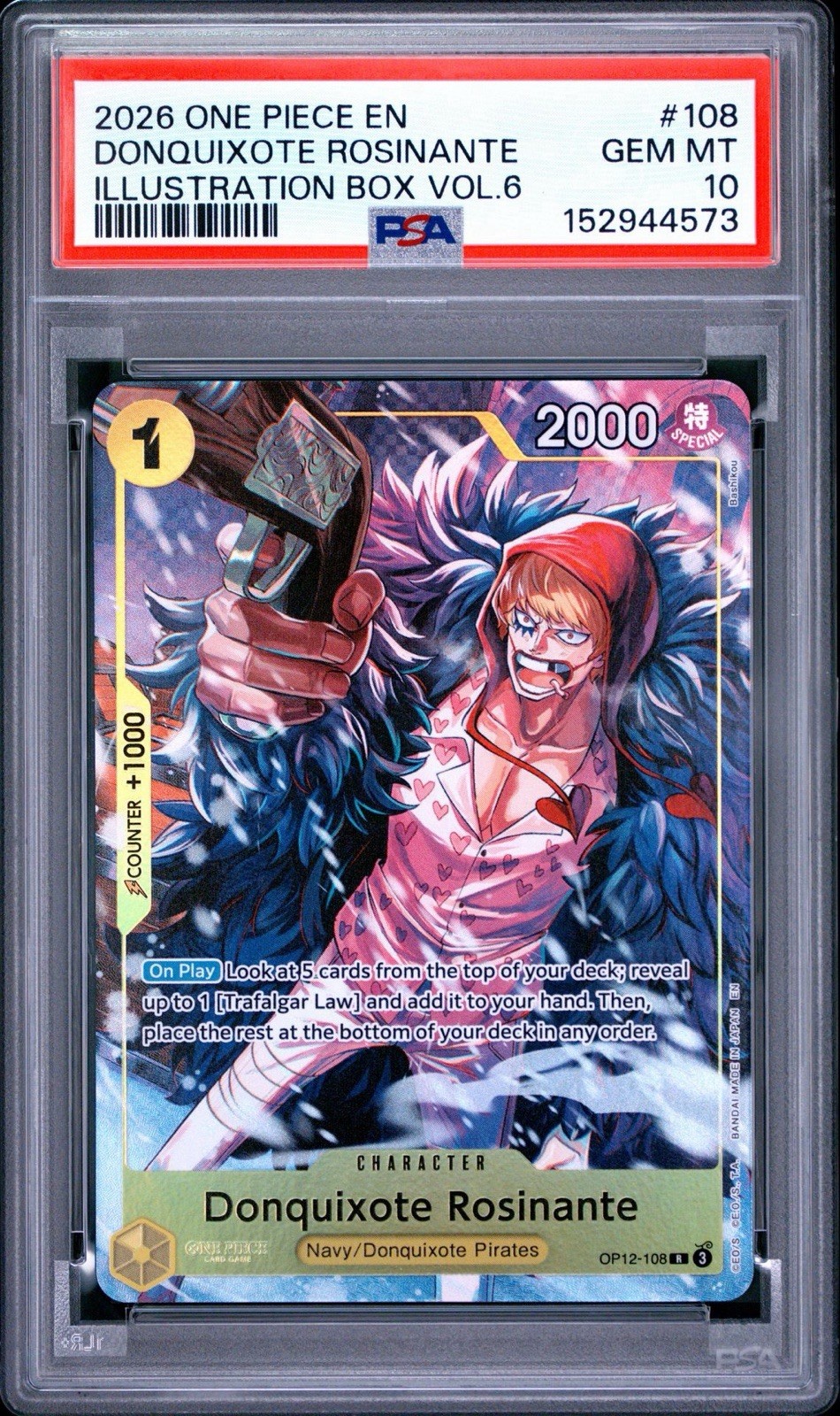DONQUIXOTE ROSINANTE 108 ILLUSTRATION BOX VOL.6 ONE PIECE PSA 10 view 1