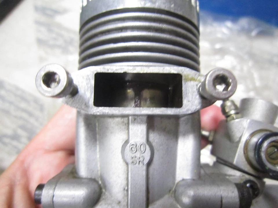 O.S. MAX 60SR RC Airplane Engine with 7B Carb & 744 Muffler – Made in Japan - Image 2 of 4