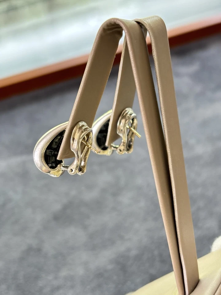 David Yurman Thoroughbred Huggie Hoop Earrings 0.75" - Image 4 of 4