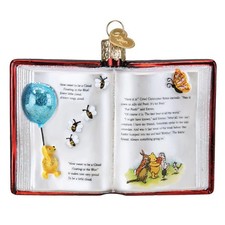 Old World Christmas Winnie-the-Pooh Book Ornament 32661