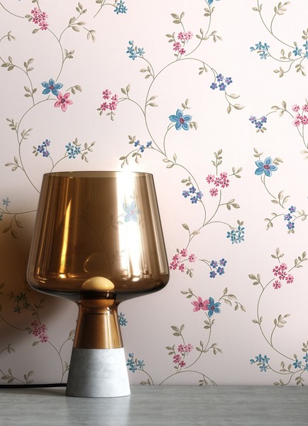 Newroom Vliestapete Rosa Blumen Floral Romantisch Schlafzimmer Wohnzimmer Edel-image