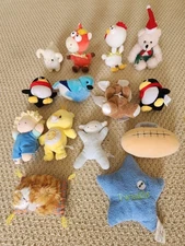 Lot of 14 Small Assorted Plush Toys | Mixed Animals | Variety Of Brands