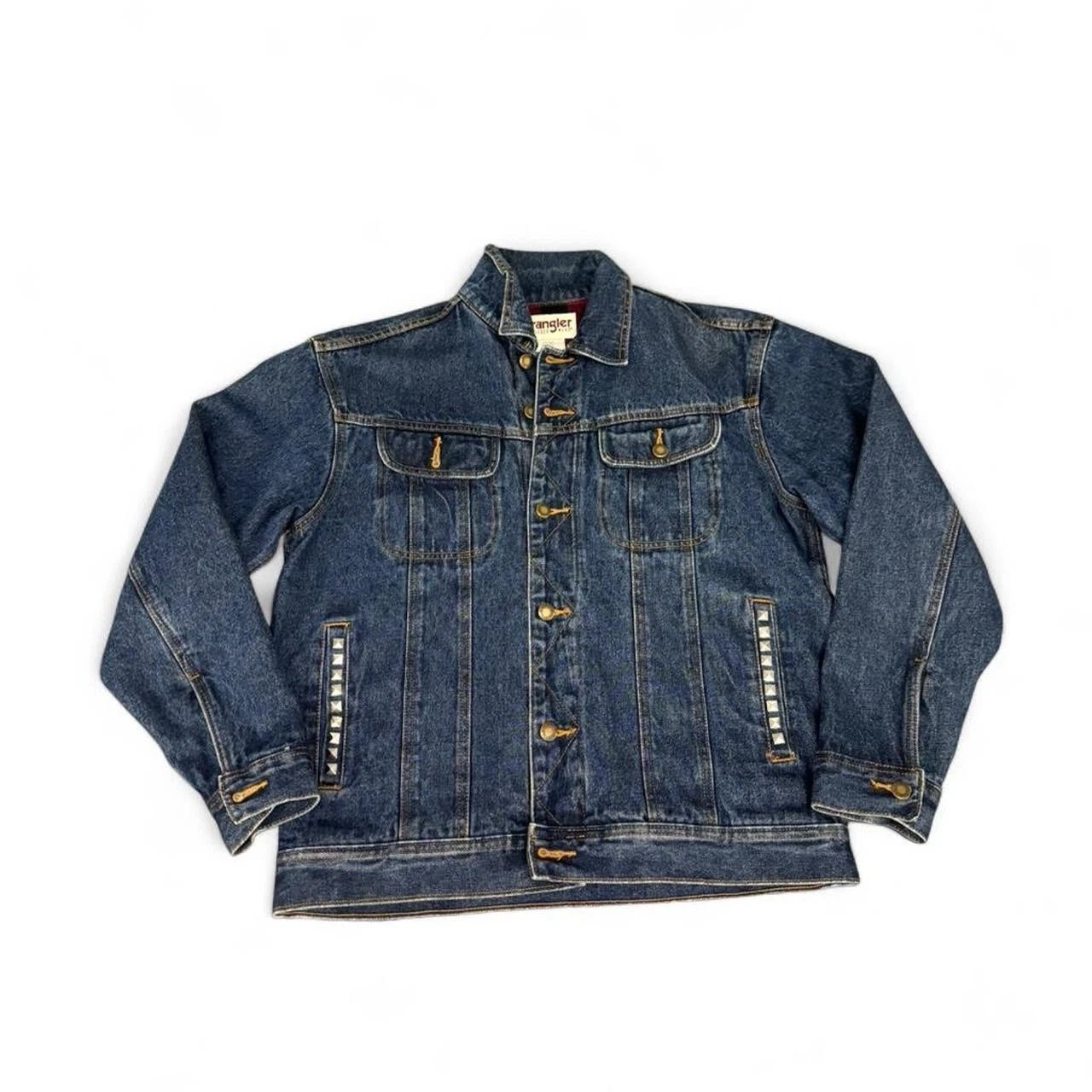 Wrangler Rugged wear plaid insulated denim jacket Sz M