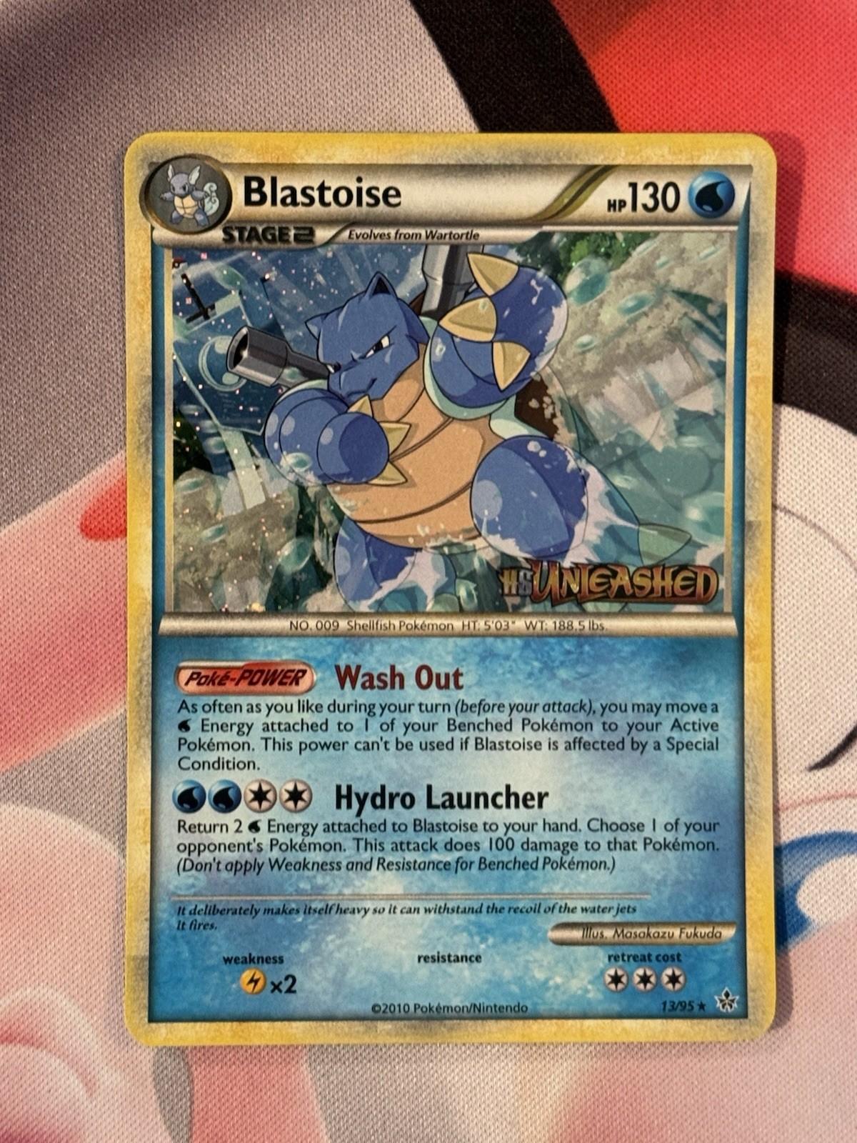 Blastoise - 013/095 Holo HS UNLEASHED Prerelease 2010 NM !!!
