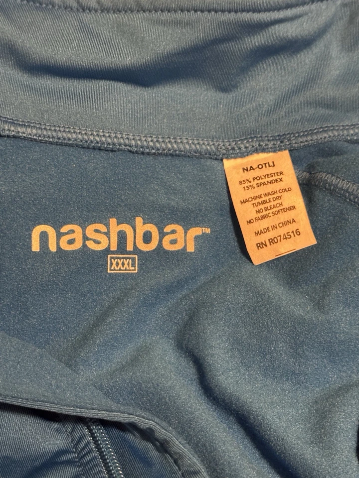 Nashbar Cycling Jersey XXXL Blue Full Zip 3-Pocket Back - Image 2 of 4