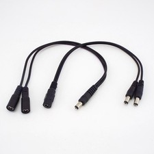 DC 1 male Female to 2 male cable 5.5x2.1mm Power Splitter cord for LED strip