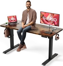 Electric Standing Desk Adjustable - 55 x 24 Inch Sit Stand up Desk