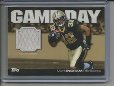 2011 Topps Gameday Player Worn Relic Mark Ingram ROOKIE CARD RC Saints