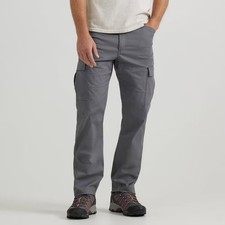 Wrangler Men's ATG Straight Cargo Pants - Poppy Seed 36x34: Heavyweight Cotton