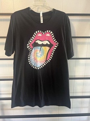 VGC Women's XL, Colorful, Bella + Canvas, Tongue Theme, Black T shirt, G23