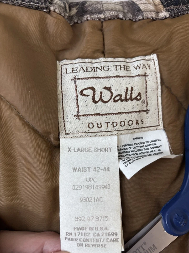 Mono con tirantes para paredes al aire libre XL bolsillos cortos forrado con cremallera camuflaje aislado HECHO EN EE. UU. Foto 3 de 4