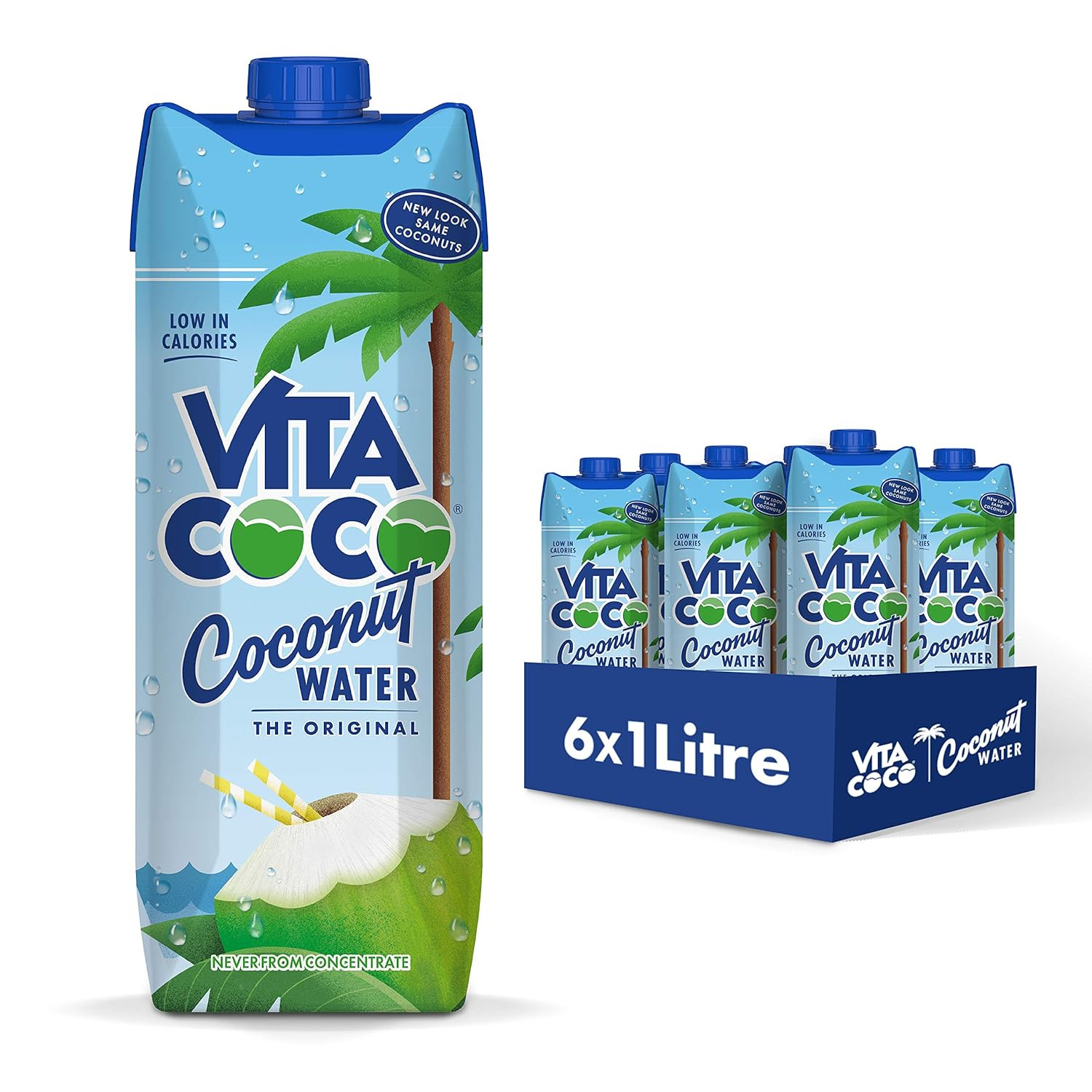 Vita Coco Coconut Water 33.8 Fl Oz Pack of 6 Natural Hydration Refreshing