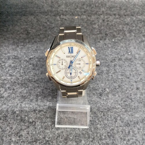 Seiko Brightz 8B92-0AT0 Édition Limitée Chronographe World Temps Solaire Montre - Photo 2 sur 8