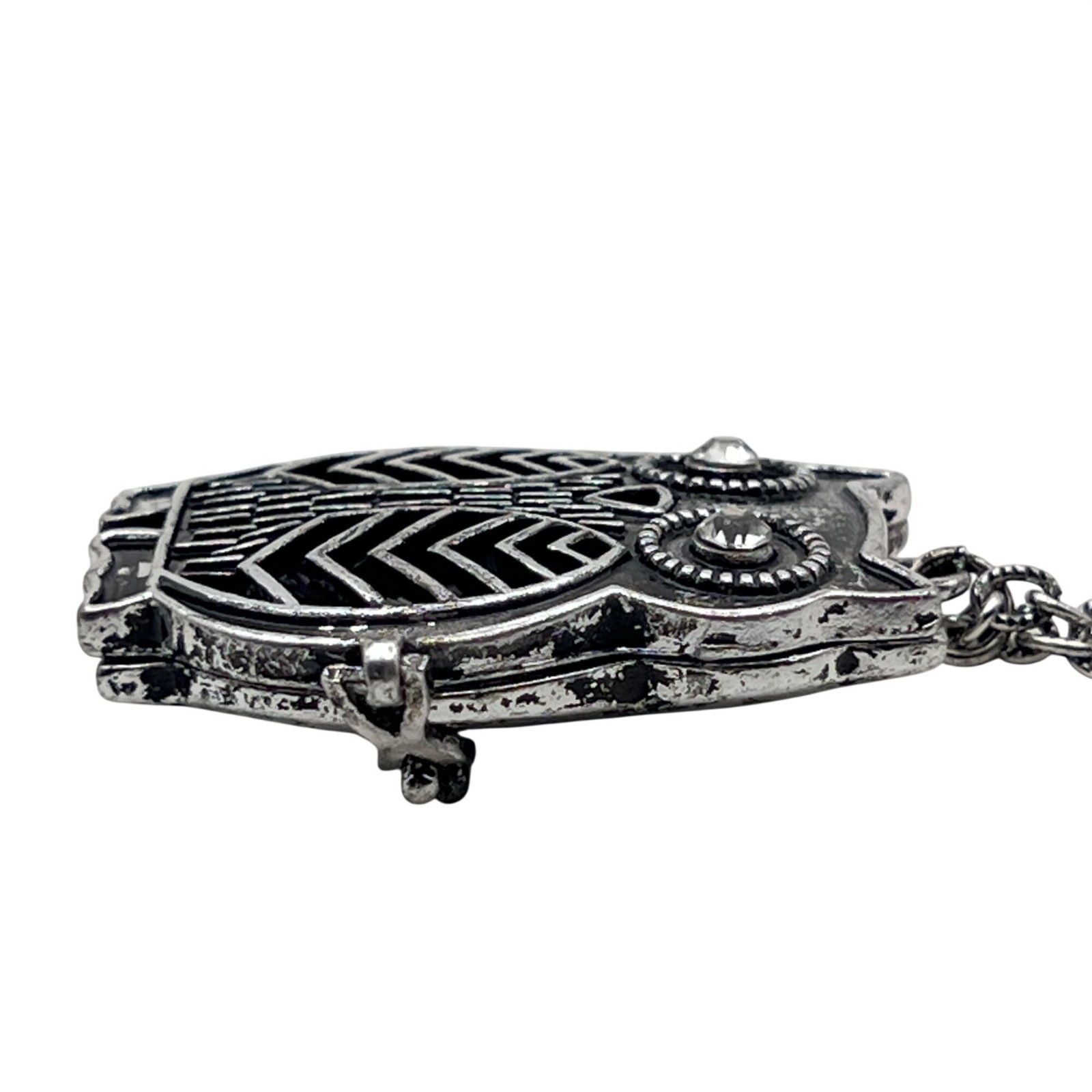 Owl Locket Necklace Aromatherapy Diffuser Silvert… - image 7