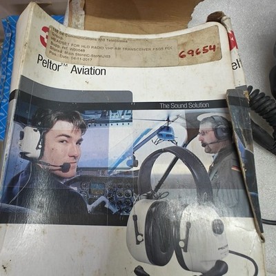 3M PELTOR Aviation Headset Für HLO Funkgerät VHF-AM Transceiver FSG5 Schwarz