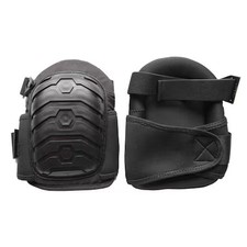 Westward 12F682 Knee Pads, Non-Skid, Eva Foam, 2 Straps, Elastic, Black,