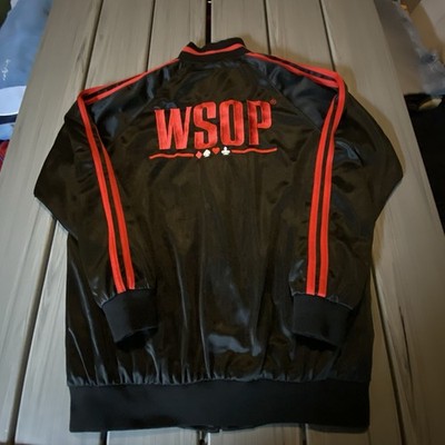 WSOP World Series of Poker Authentic Caesar's Embroidered Track Jacket Medium