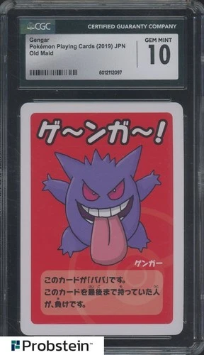 2019 Pokemon Old Maid Playing Cards Japanese Gengar CGC 10 GEM MINT