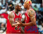 Dennis Rodman Signed Photo 11x14 METALLIC Pistons Bulls Worm Autograph HOF JSA