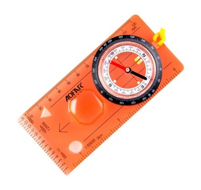 AOFAR Orienteering Compass for Kids, Lightweight and Portable, Orange