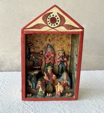 Caja de sombras santuario arte popular ayacucho músicos andinos retablo peruano vintage