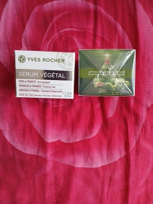 Yves Rocher Serum Vegetal Wrinkles Firmness Plumping Cream 1.6 fl oz SET of 2. 