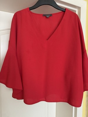Rote Bluse Bluse, Primark, Gr. 45 (ist eine 44)