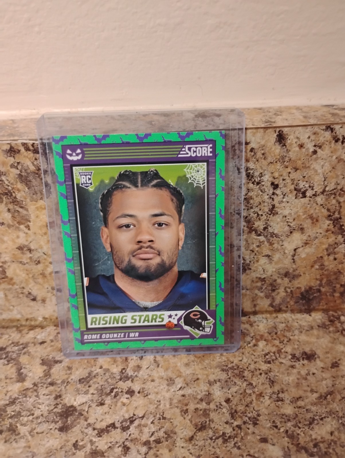 2024 Panini Score - A - Treat Rome Odunze RC Green Bats Card #44