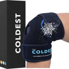 The Coldest Knee Ice Pack Wrap, Hot and Cold Therapy - Reusable Compression Best