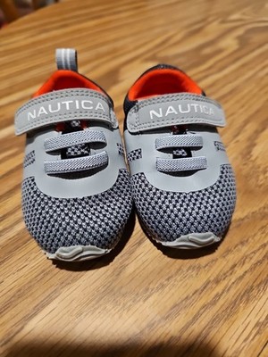 Nautica Baby Sneakers Tiny Towhee, Gray  Casual Adjustable Straps Baby Size 1