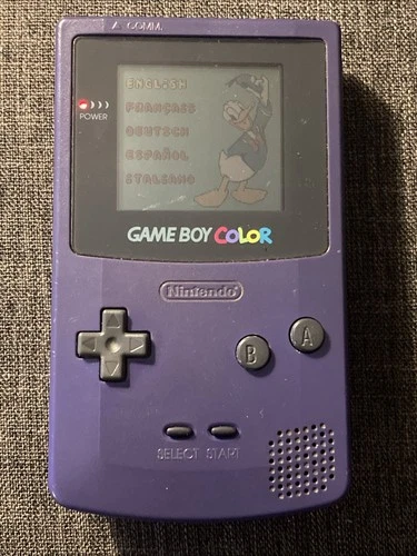 Nintendo Game Boy Color Grape Handheld System - Tested Working