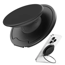  for MagSafe Phone Grip — 3000G Magnetic Hold, Soft Silicone Comfort, Black