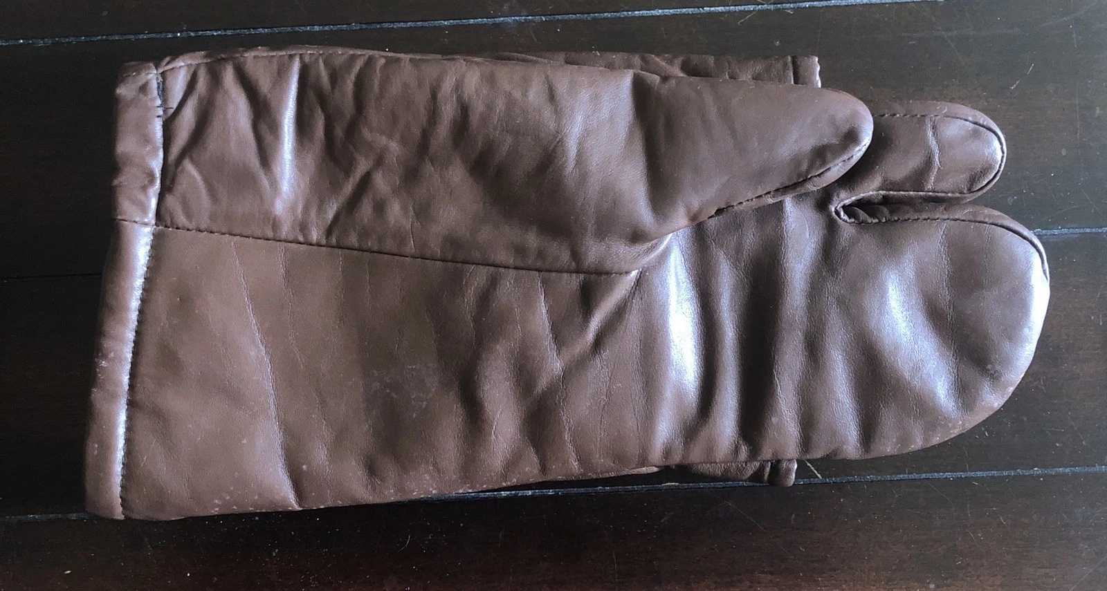 Rare- HTF- Vintage Leather Orvis Fishing Glove Hunters Mitten Muff Hand Warmer