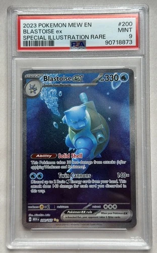 Blastoise ex #200/165 SV: Scarlet & Violet 151 Pokemon (1A) PSA 9