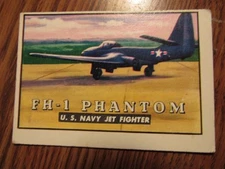 1950's FH-1 Phantom U.S.N. Jet Fighter Airplane Trading Card - Aircraft