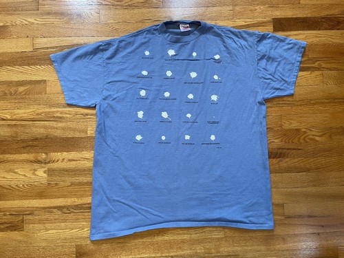 WEIRD 90s Bird Poop Vintage T-shirt Funny XXL 2XL Novelty Blue Jay Dookie