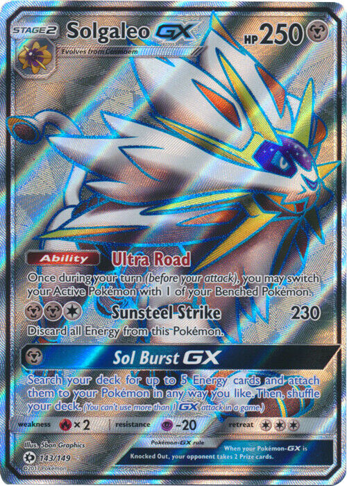 Pokemon - Solgaleo GX - 143/149 - Full Art Ultra Rare