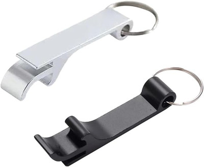 Flaschenöffner Schlüsselanhänger, 2 Stück Bieröffner, Mini Schlüsselring Flaschenöffner, Aluminium 