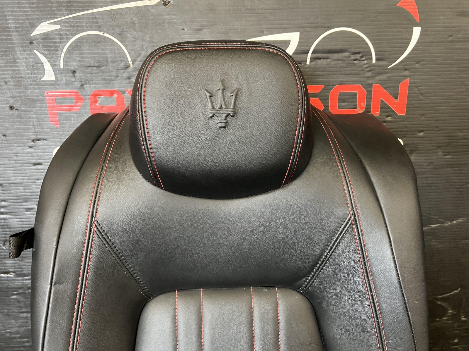 2017 MASERATI GHIBLI REAR PASSENGER BACK TOP UPPER SEAT CUSHION BLACK LEATHER