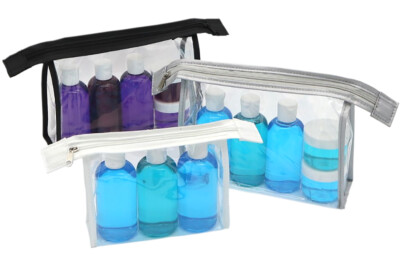 Transparente PVC Kosmetik/Reise/Kulturbeutel/Schminktaschen mit Reißverschluss