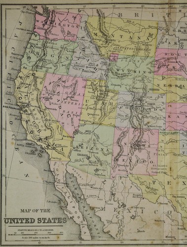 c 1889 Cowperthwait Map - United States - Indian Territory & Oklahoma Lands Rush - Picture 4 of 5