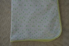 Spasilk Moon Stars Thermal Baby Blanket White Green Waffle Weave