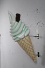 Hanging Soft Serve Mint Green Ice Cream Over Sized Resin Statue Restaurant Prop