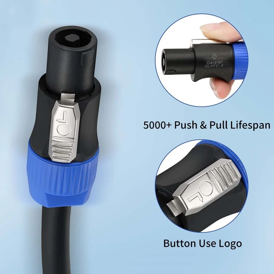 Speakon Plug Twist Lock 4 polos compatible con Neutrik NL4FC NL4FX NL2FX NLT4X Foto 4 de 4