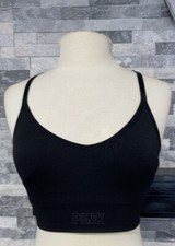 Victorias Secret PINK Women's Black razer Back Sport Bra M