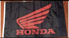 Honda Flag 3x5 ft Banner Motorcycles Car Racing Black