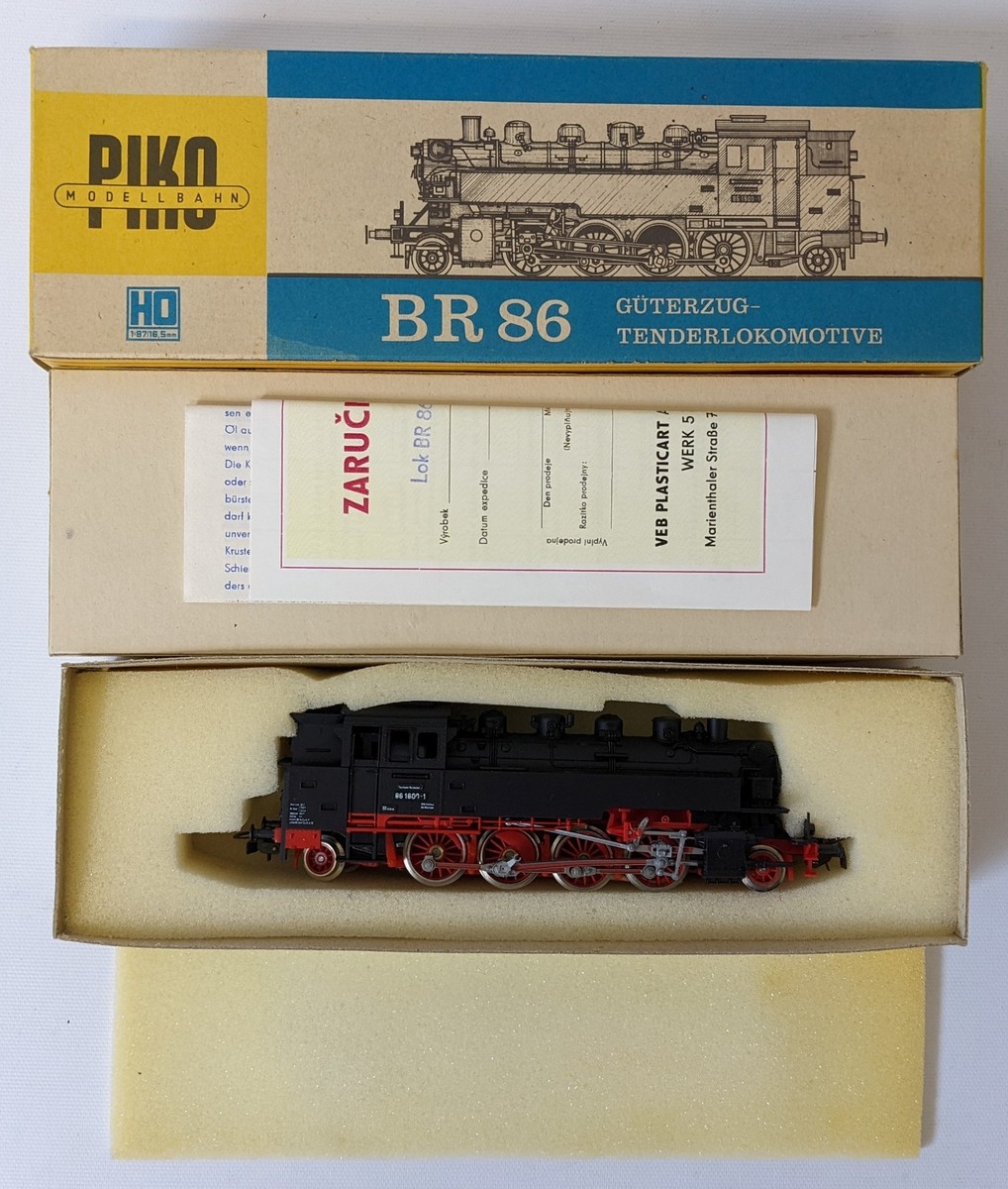 Vintage PIKO (East Germany) BR86 HO 1:87 Train STEAM LOCOMOTIVE 86