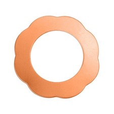 ImpressArt Scalloped Washer, 1 1/8", Copper, Premium Metal Stamping Discs, 24 pc